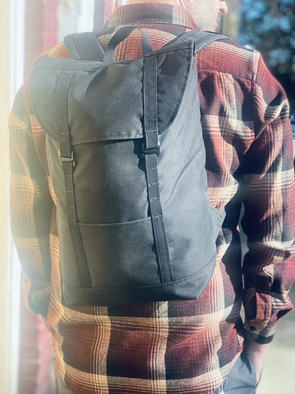 Front view of Eleven Fifteen Daypack on Kevin