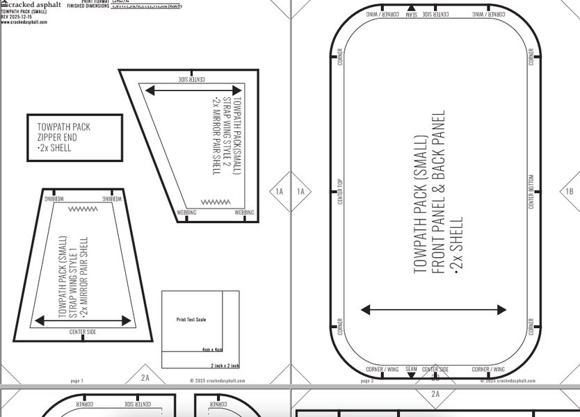 Sample of Towpath Pack letter/A4 pattern